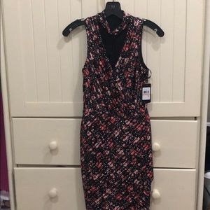 Guess mock neck floral mini